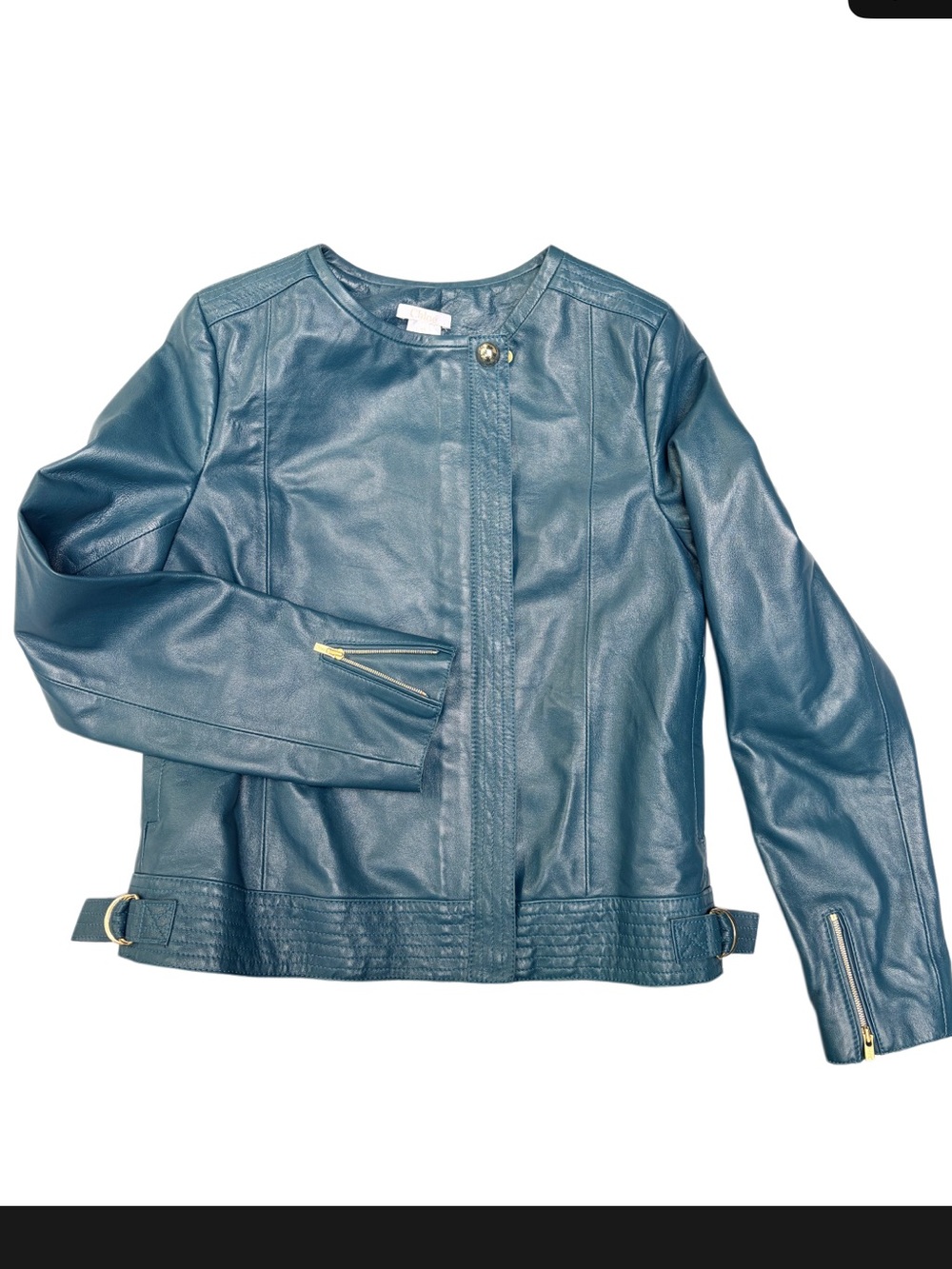 Chloe deep teal lambs leather.